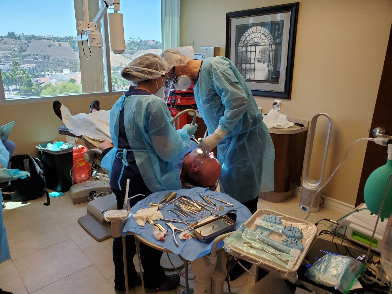An ongoing pinhole dental surgery in Mission Viejo