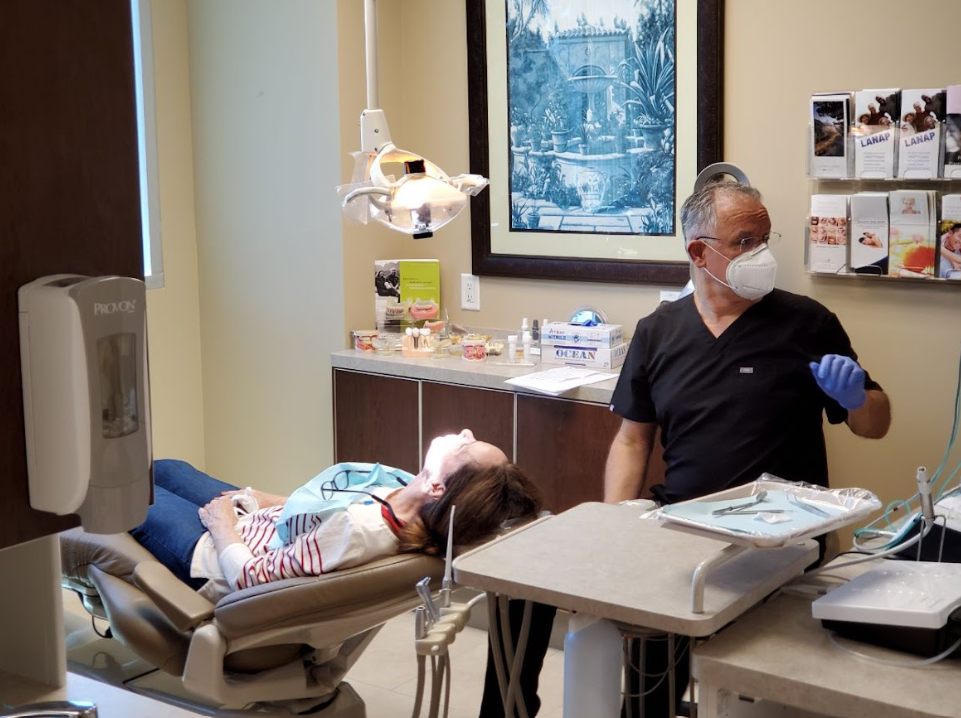 dentist at work in a dental clinic